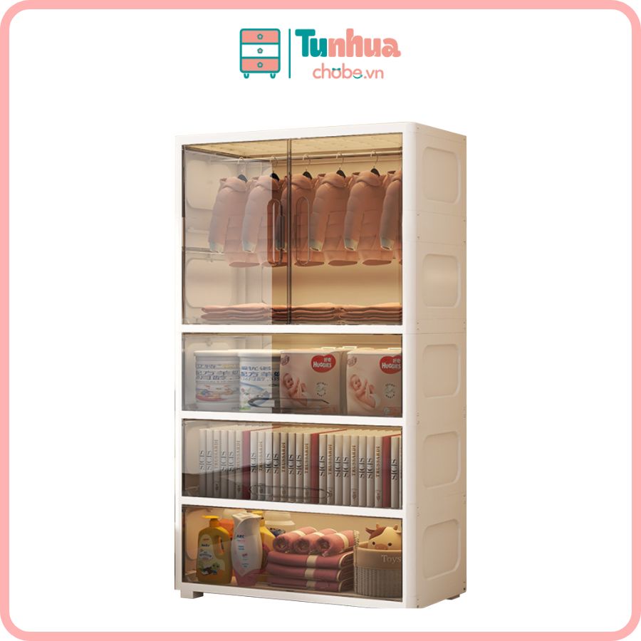 Tủ nhựa cho bé Pakey 4 tầng - HX006