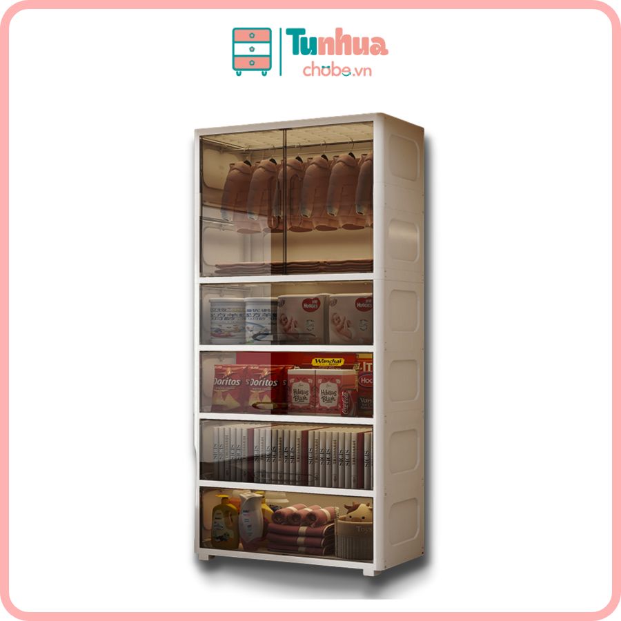 Tủ nhựa cho bé Pakey 5 tầng - HX006