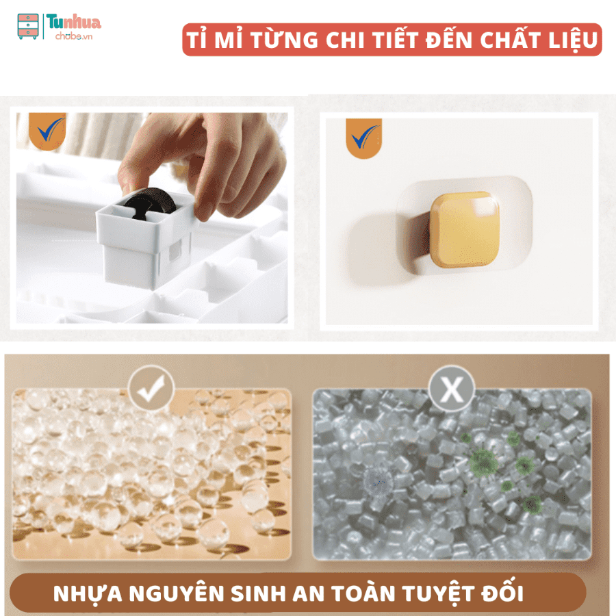 Tủ nhựa Pakey HX003 được làm từ nhựa nguyên sinh cao cấp, không mùi và an toàn cho sức khỏe