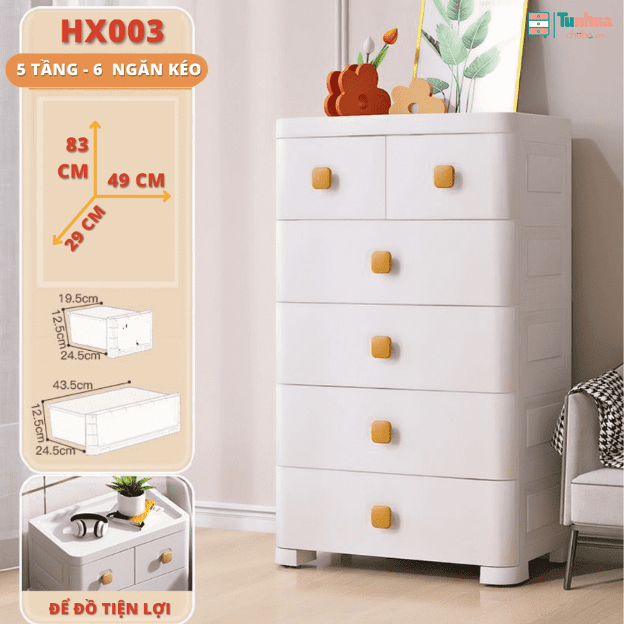 Tủ nhựa cho bé Pakey HX003 là giải pháp hoàn hảo giúp sắp xếp đồ đạc trong ngôi nhà của bạn