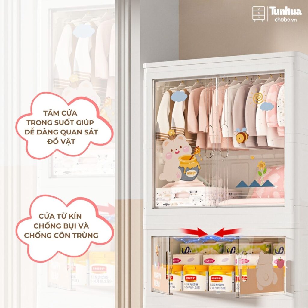 Tủ nhựa mặt cánh trong vừa trẻ trung, vừa thời thượng